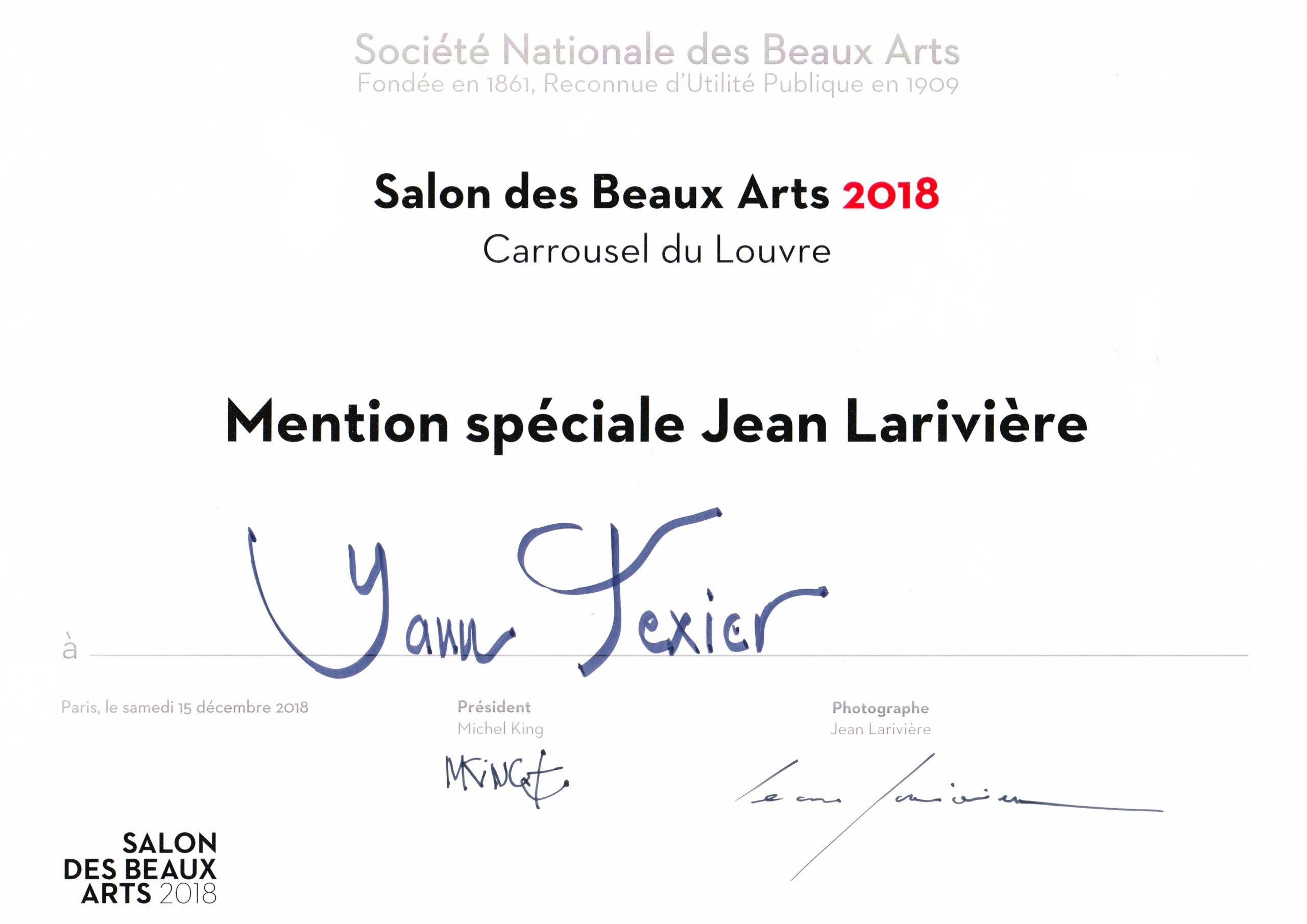 mention speciale Jean Larivière