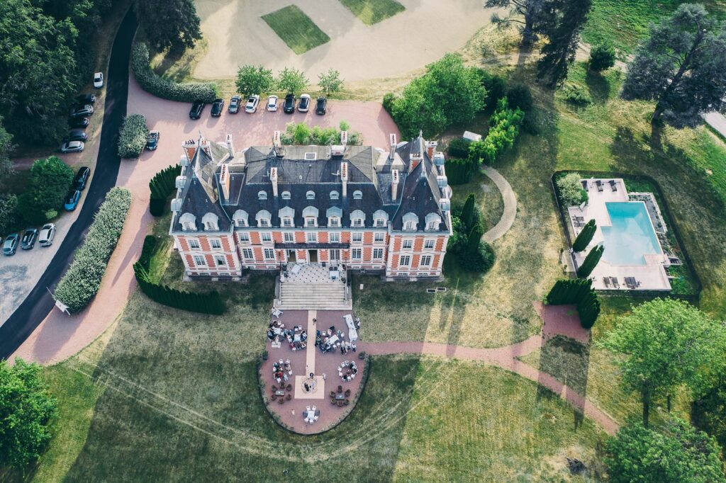 chateau de La Cazine vue drone